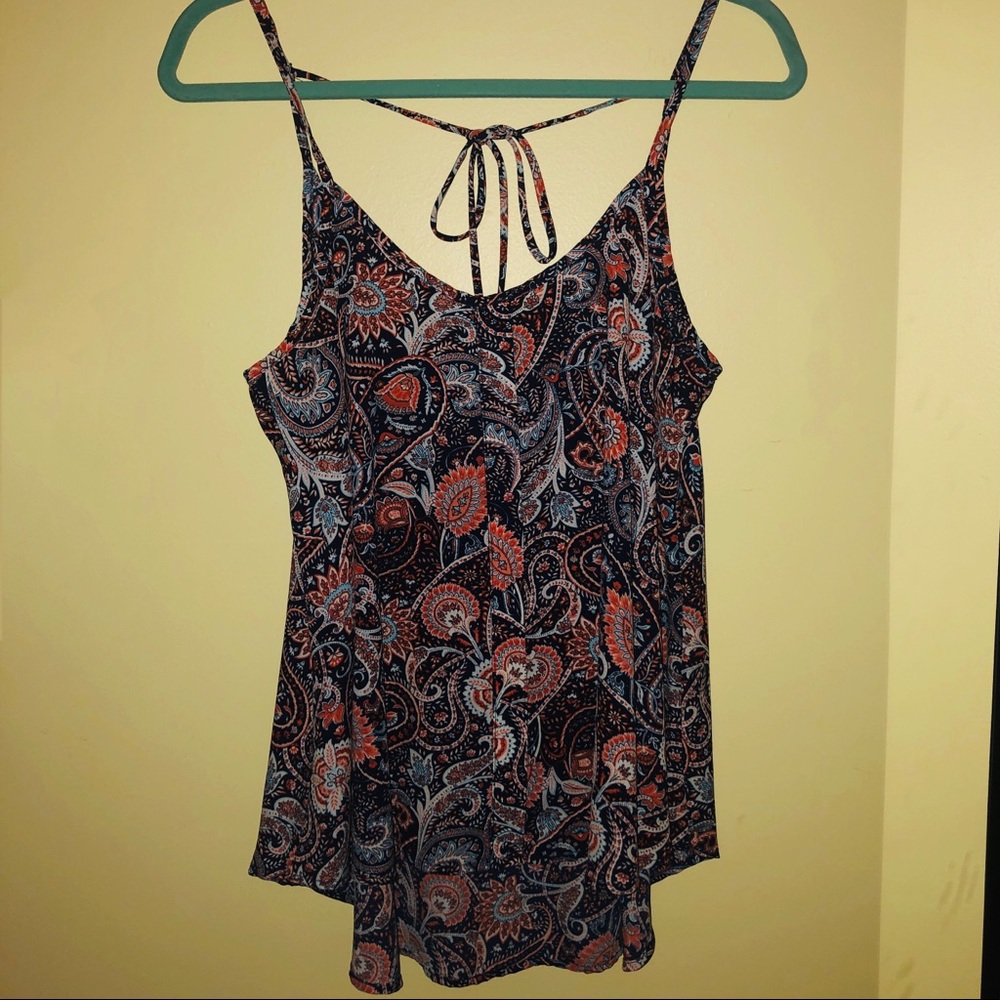 Freeway Paisley Pattern Flower Flowy Tank Top
